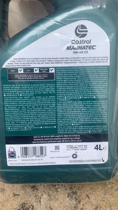 Óleo Castrol Magnatec c3 5w40 4 litros