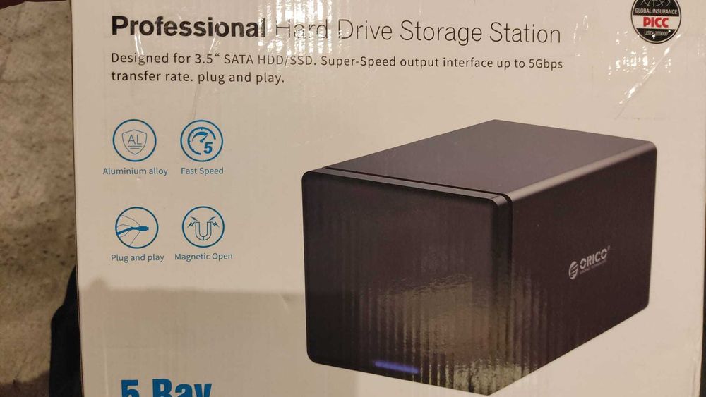 Stacja dokująca Orico 3,5"Sat hdd/ssd 5x obudowa stacja dysków NS500U3