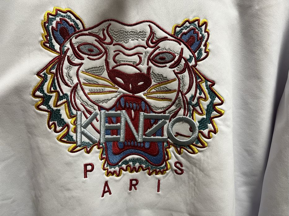 Bluza Kenzo biała hoodie