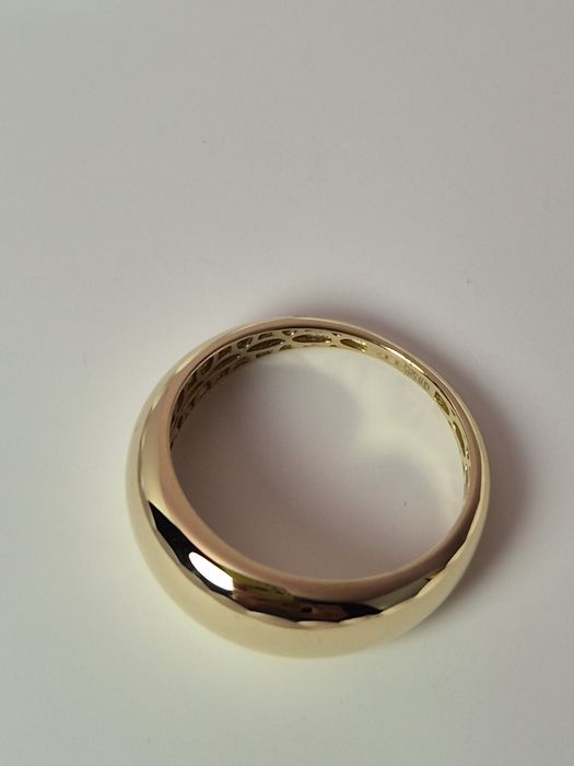 Złoty pierścionek obrączka bańka dmuchany gładki r. 14,5 p. 585
