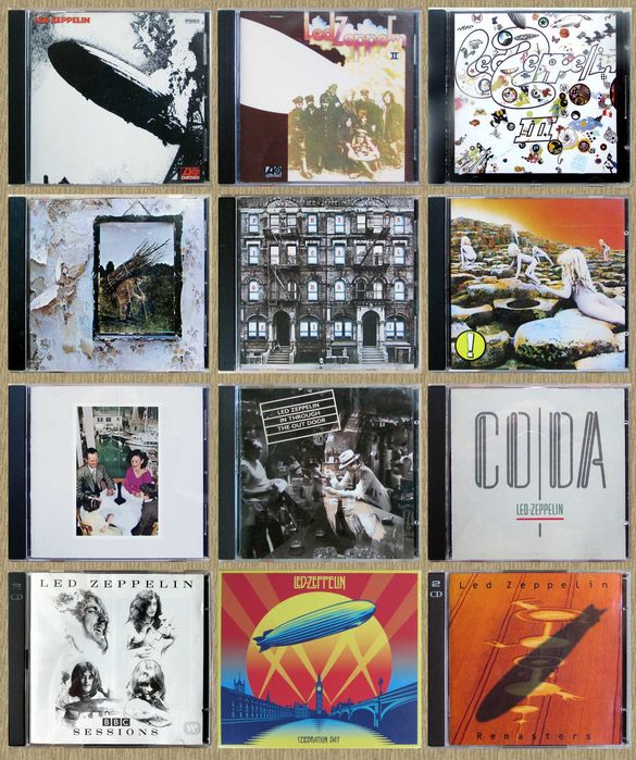 CD Led Zeppelin I, II, III, IV, 73, 75, 76, 79, 82, 90, 97, 2012