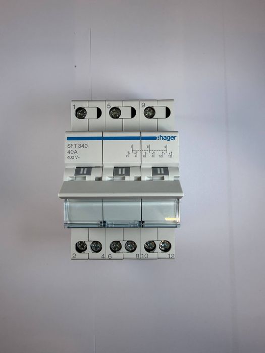 Перемикач навантаження Hager SFT 340 I-0-II 40А 3p 230В