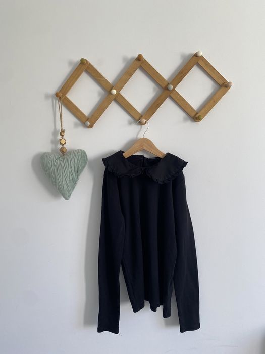 Bluzka name it 146/152 czarna kołnierzyk gładka