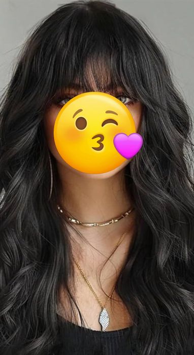 Перука чорна довга