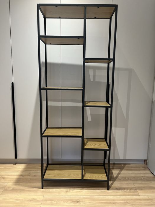 Regał loft czarny metal