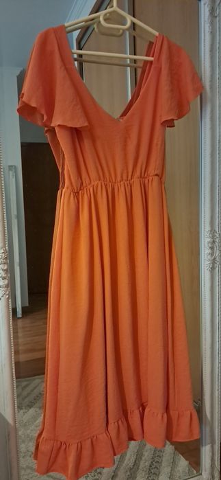 Vestido novo laranja xl