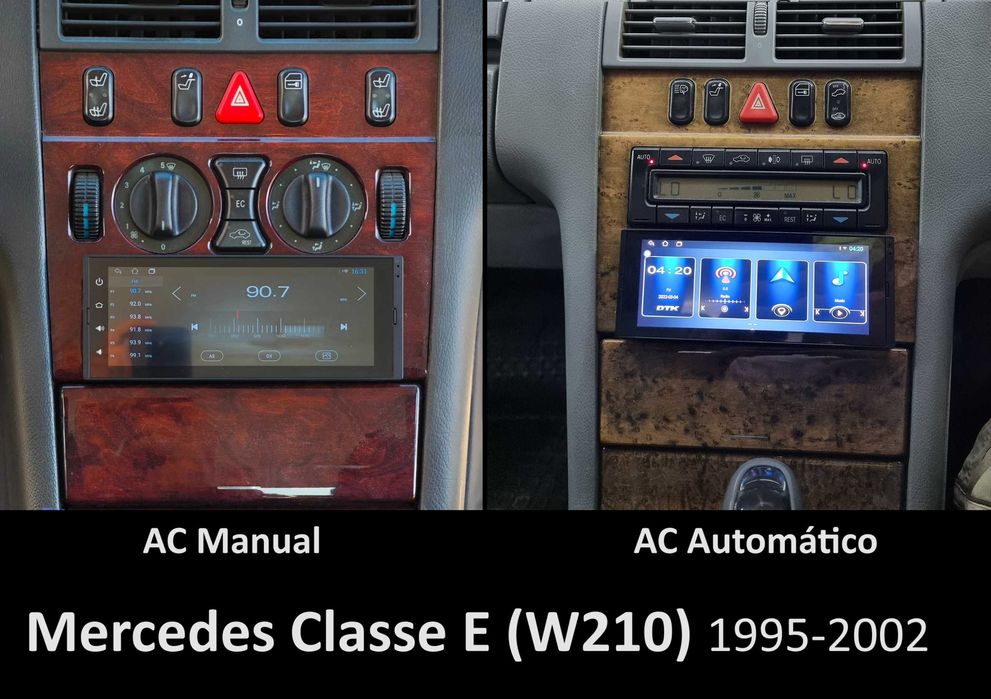 Rádio 1DIN 6.7" • MERCEDES • W202 W124 W210 R170 W140 • Android