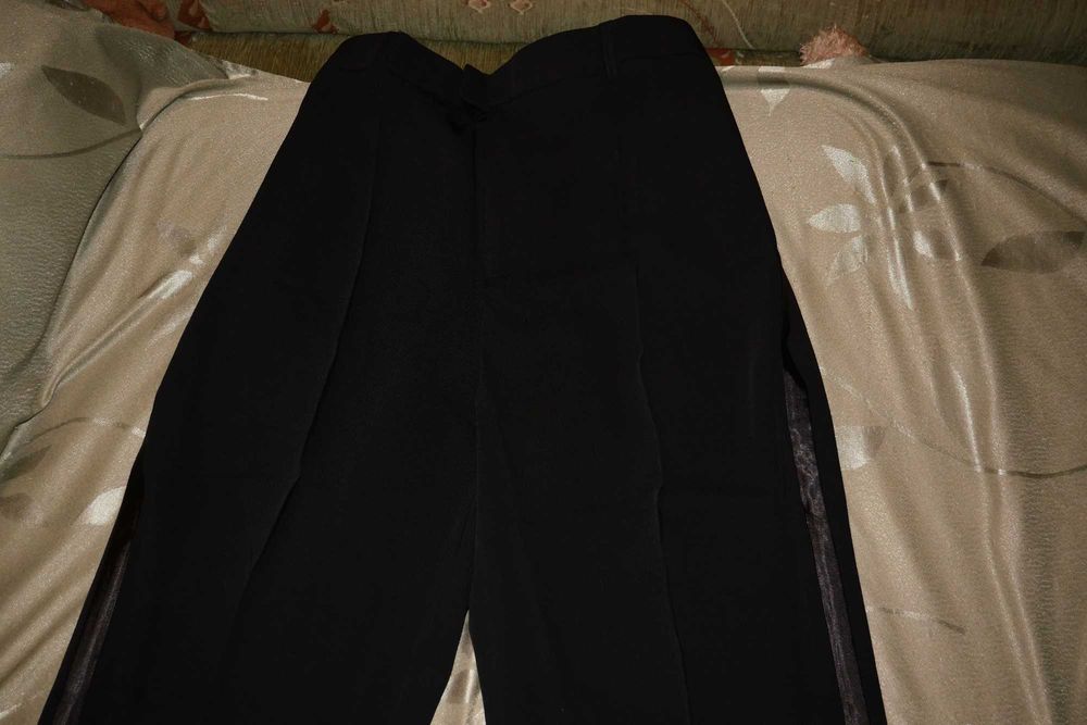 Nowe spodnie taneczne eleganckie galowe czarne kant lampas 170 / 176 / 182