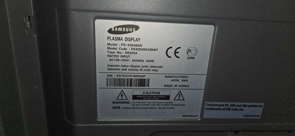 Плазмовий Телевізор Samsung PS-42D4SKR