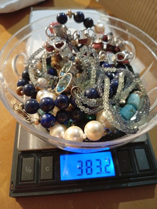 Srebro kamienie naturalne perły