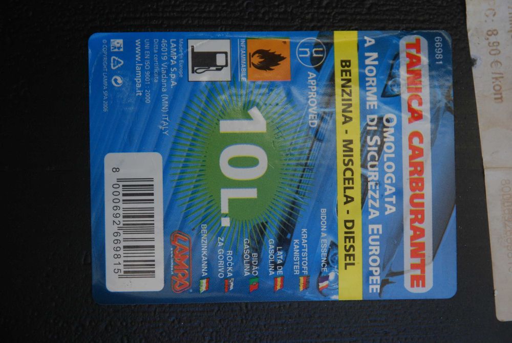 2 bidons de gasolina 10 litros