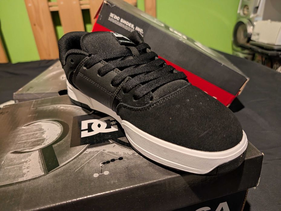 DC Shoes r42,5 Skórzane buty dla Mężczyzn CENTRAL Czarny Skateboard