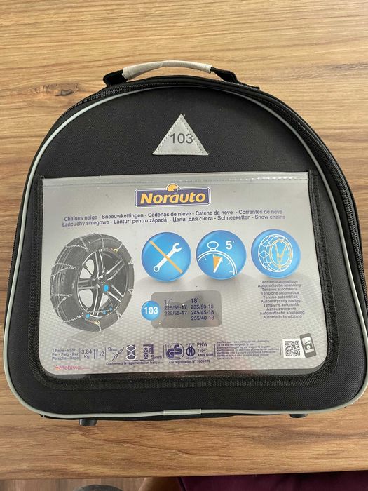Łańcuchy śniegowe rozmiar 17/18 proste w zakładaniu