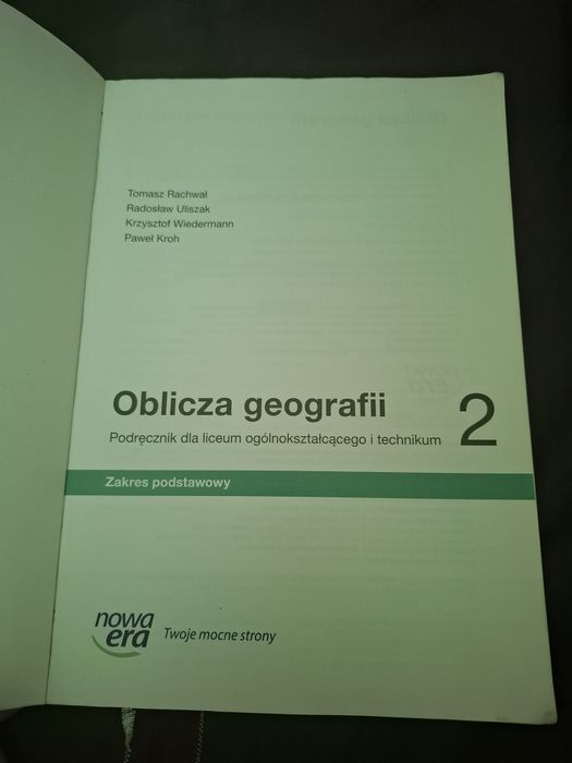 Oblicza geografi 2 podrecznik dla liceum ogólnokształtujących i technikum