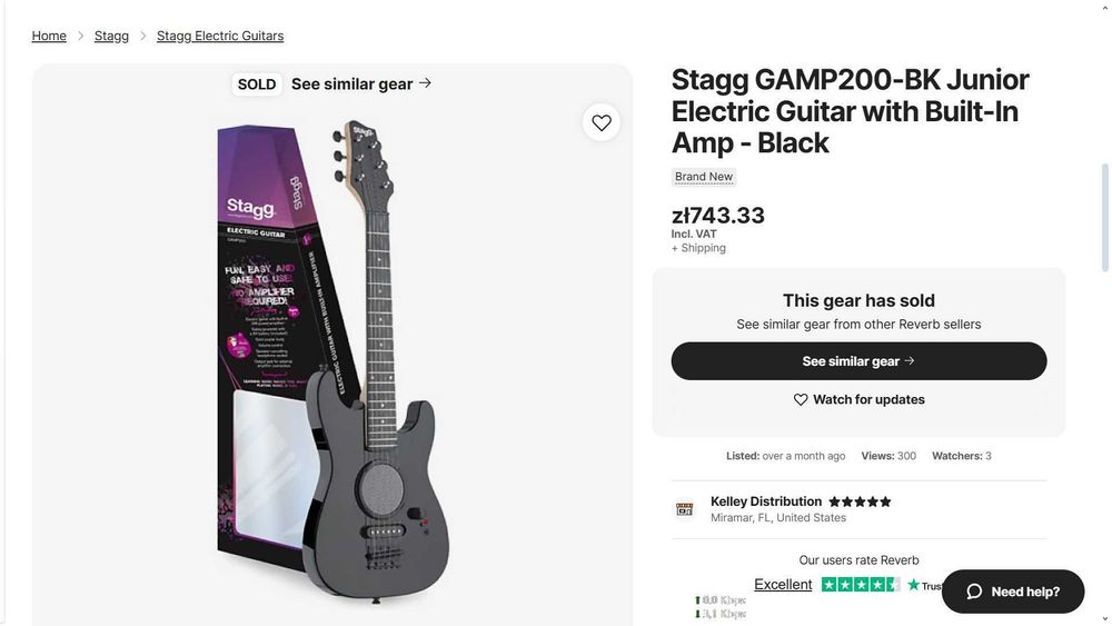 NOWA gitara Stagg z wbudowanym wzmacniaczem, warta ponad 700 zł