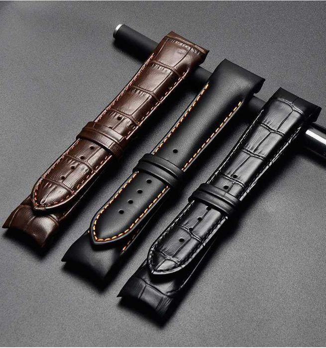 Pasek do zegarków Tissot Couturier szerokość 22mm czarny brazowy skóra