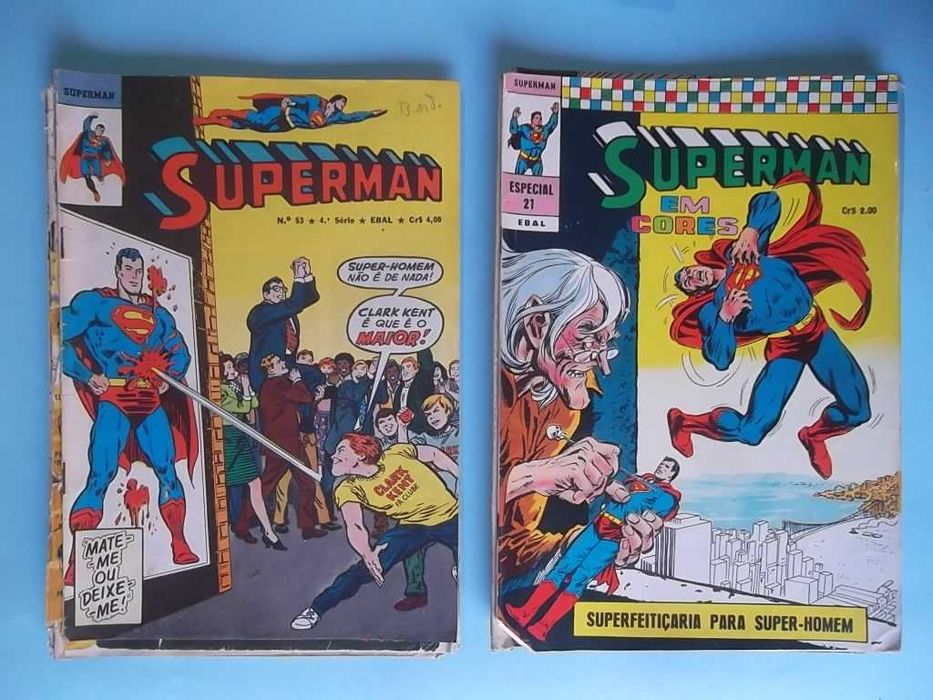 Lote de revistas EBAL - Super Homem, Batman, e outros.