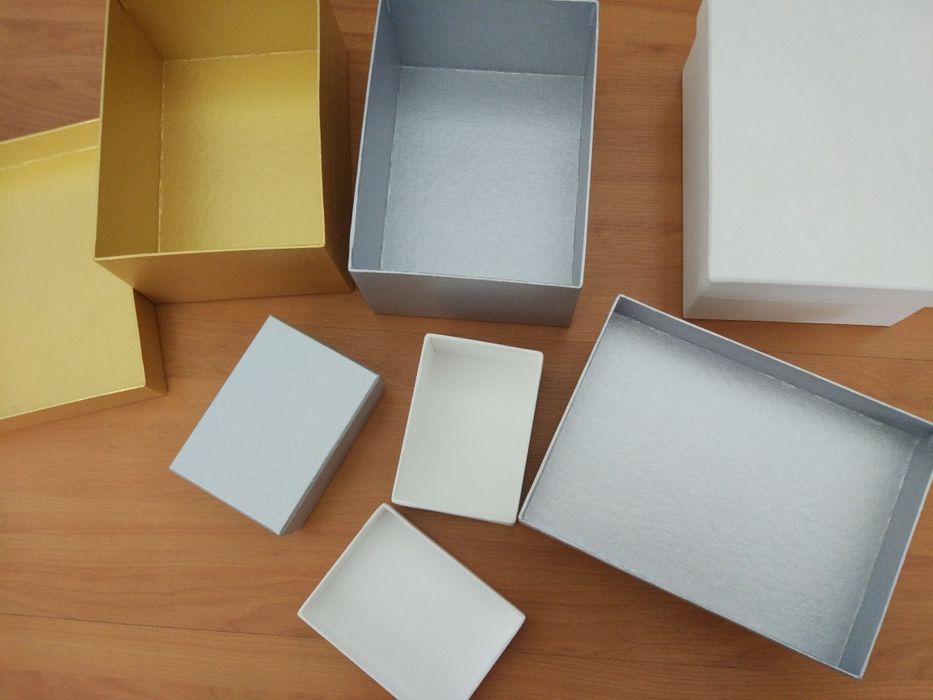 Caixa prateada dourado branca NOVO