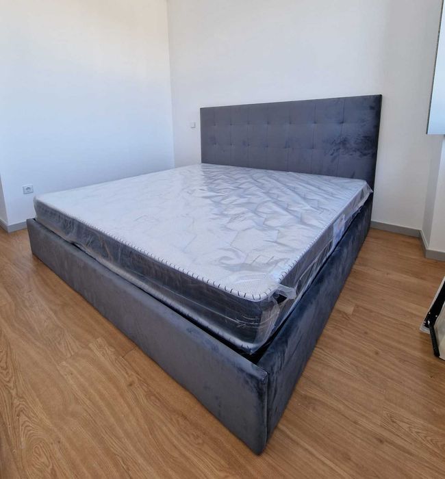 Camas de Casal Estofadas de Luxo 199€ Disp. em Várias Cores! 190x140m!