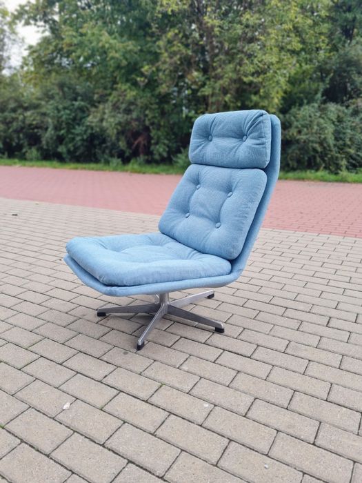 Fotel obrotowy Bauhaus proj.Geralda Neussera lata 70 vintage mid-c