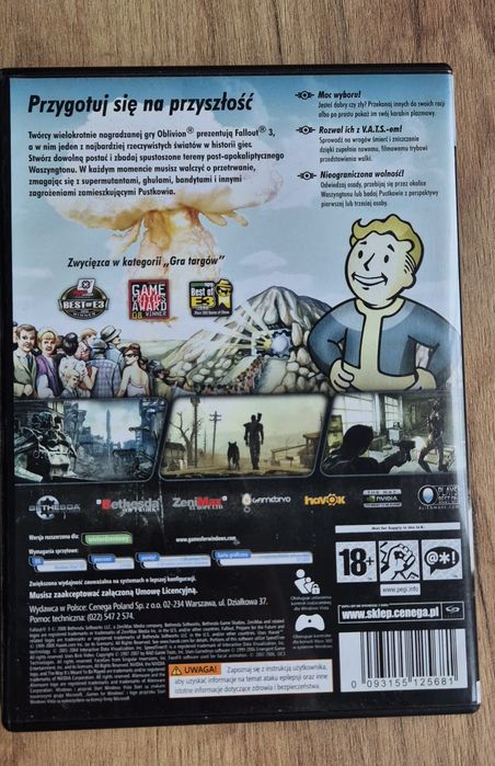 Gra komputerowa Fallout 3 PC DVD pudełko Windows