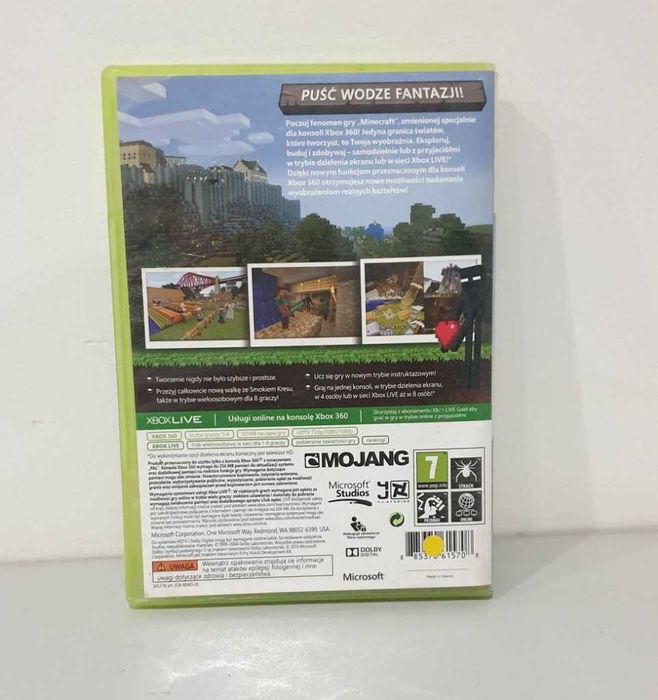 Gra Minecraft, Xbox 360 wyd. PL gra po Ang Stan BD