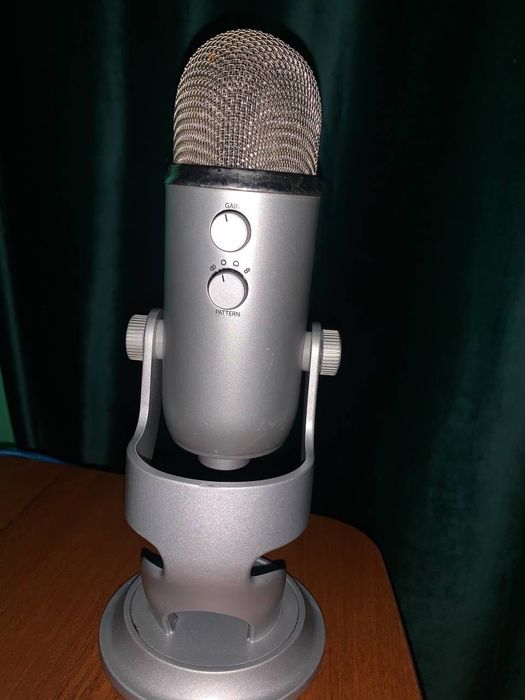 Мікрофон Blue Yeti Silver для Подкастів, Ютуб Відео