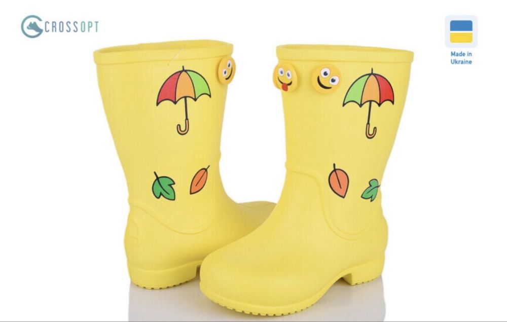 Дитячі гумові чоботи та чобітки з піни від 20 по 41 розміри