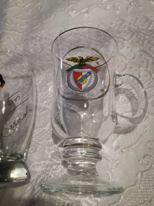 Copos de vidro jogadores do Benfica todos