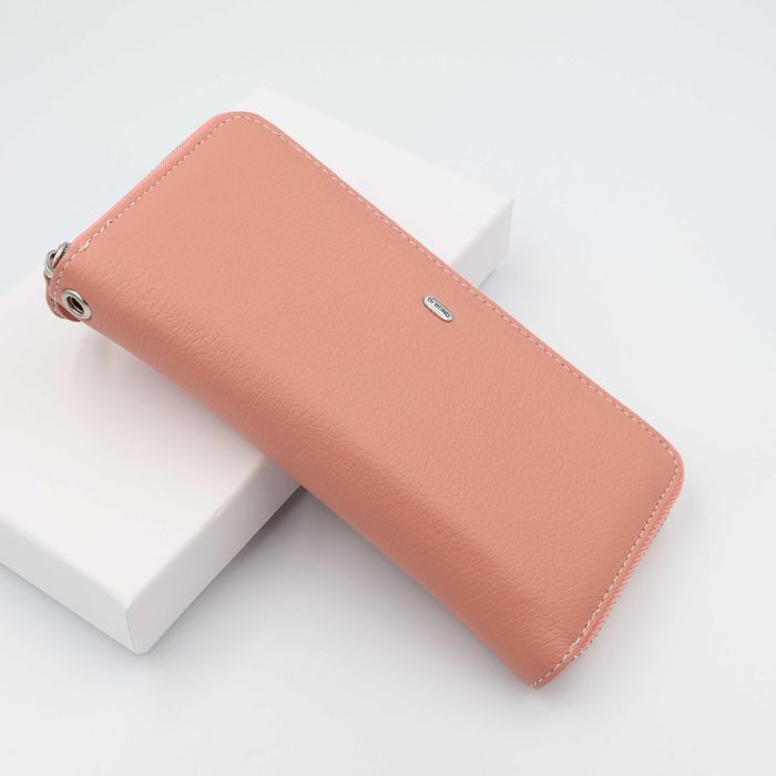 Гаманець жіночий шкіряний на змійці Dr.Bond W38 Pink  Кошелек женский кожаный на змейке