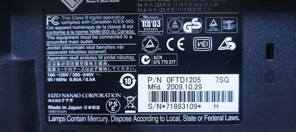 Monitor japoński  EIZO  Nanao Corporation