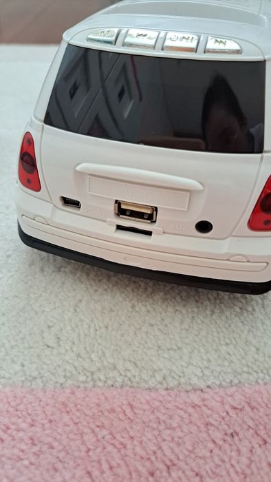 Mini Cooper Branco Speaker/Coluna - Como Novo