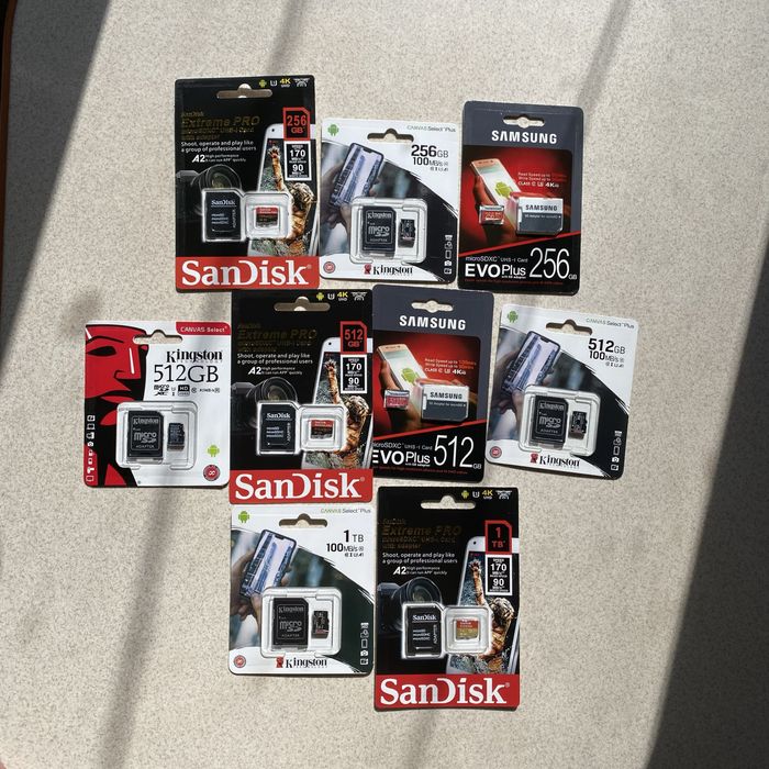 РОЗПРОДАЖ‼️ФлешкаUSB Карта памяти 1тб;512;256;128;64 MicroSD A2 U3 V30