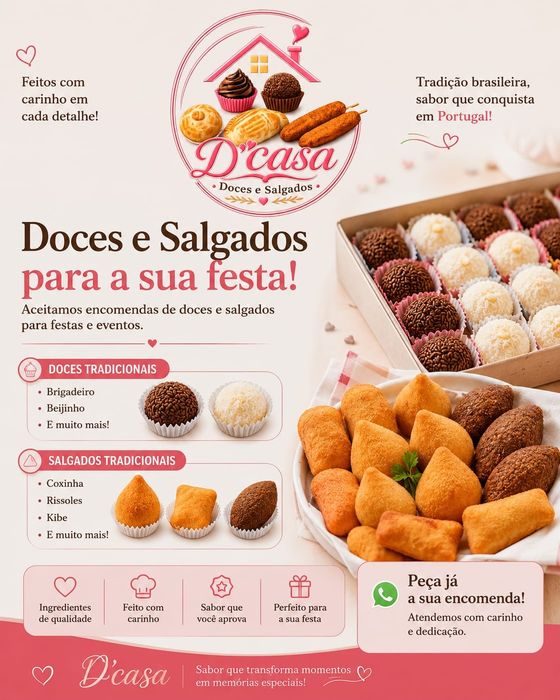 Doces e salgados para sua festa.