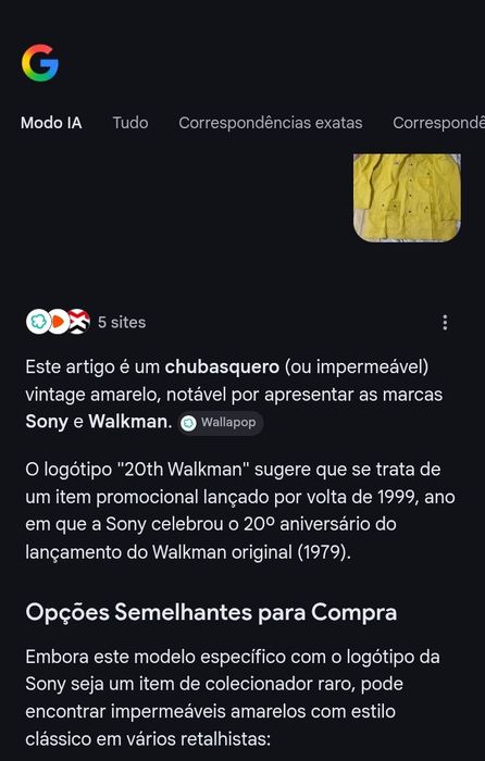 Impermeável/  Wind  Breaker    Sony  Walkman