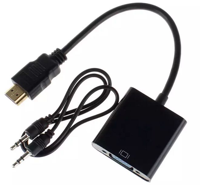 Conversor HDMI para VGA com ou sem AUDIO som NOVO64586293874179120