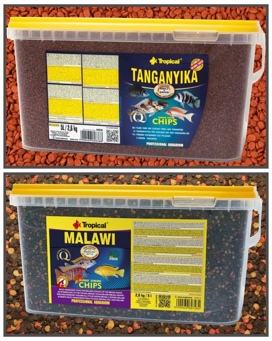 Tropical Malawi и Tanganyika chips корм для цихлид Малави-Танганьикы