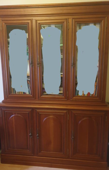 Móvel escritório/cristaleira estilo Luís Filipe