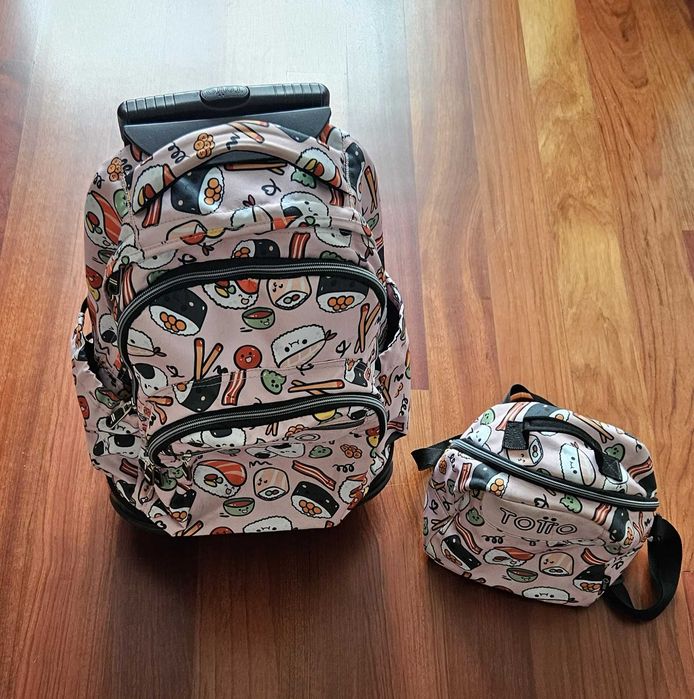 Mochila Trolley Escolar Infantil + Lancheira TOTTO