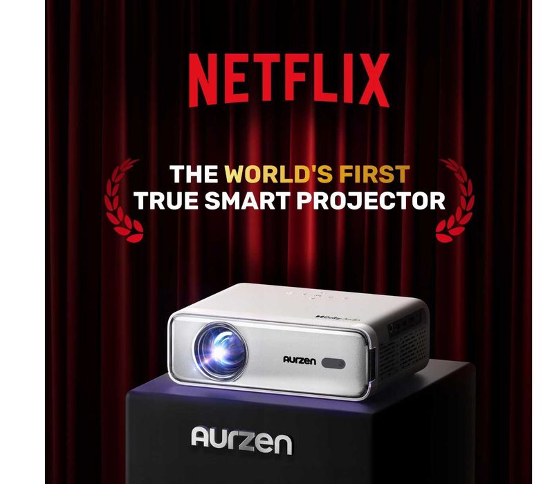 AURZEN Eazze D1 Projektor 4K Full HD 1080P WiFi Bluetooth Netflix YouTube