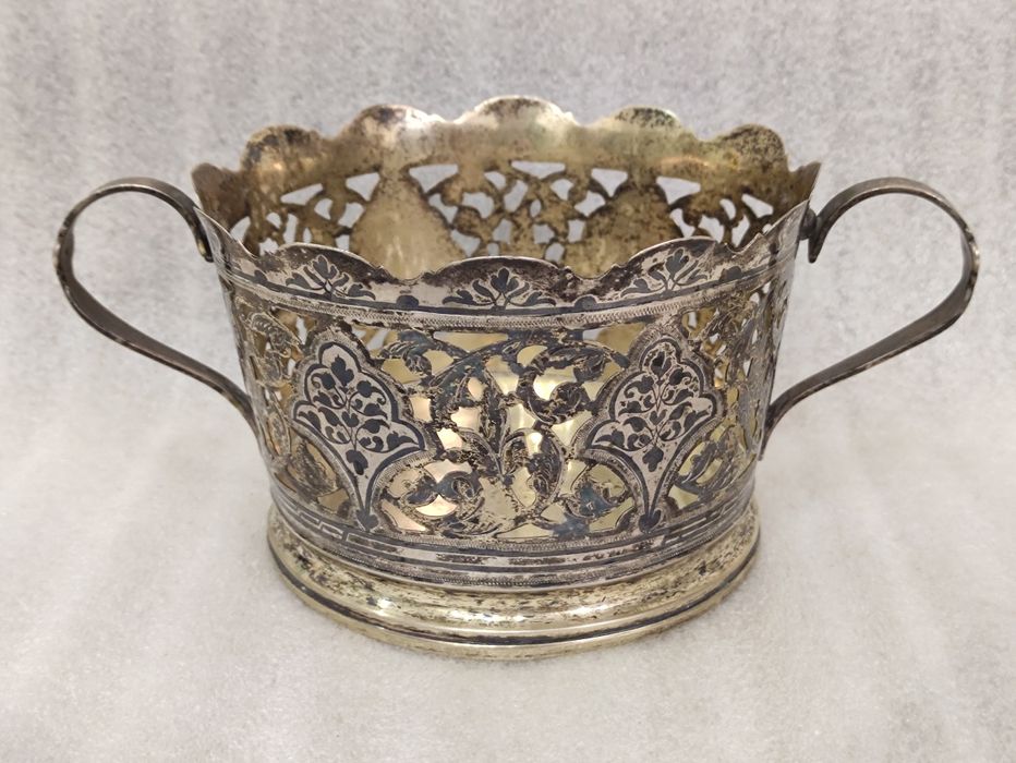 Конфетница Серебро 875 Кубачи Чернь 223 гр.