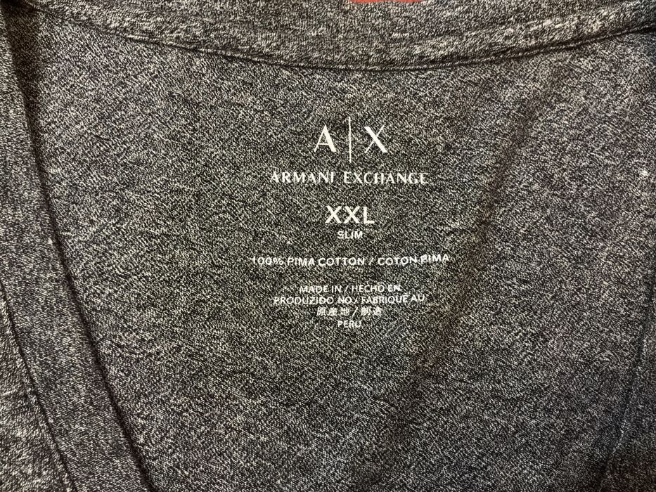 Футболка Armani Exchange slim, серый меланж, р.XXL