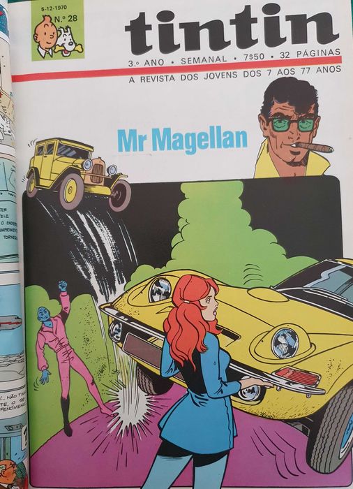 Livro encadernado da revista Tintin: Nº6 - 3ºAno, Anos 60