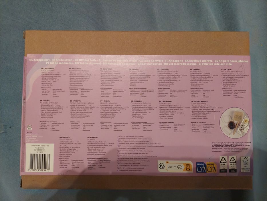 Zestaw do robienia mydeł dried flowers soap kit z suszonymi kwiatami