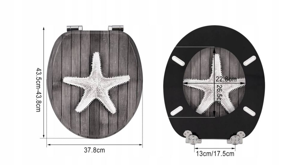 Deska sedesowa Sanitop Wingenroth WS2663 czarny MDF