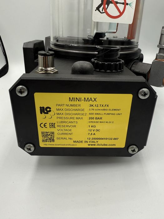 Centralne Smarowanie Pompa do centrlnego smarowania ILC Mini 1Kg/12VDC