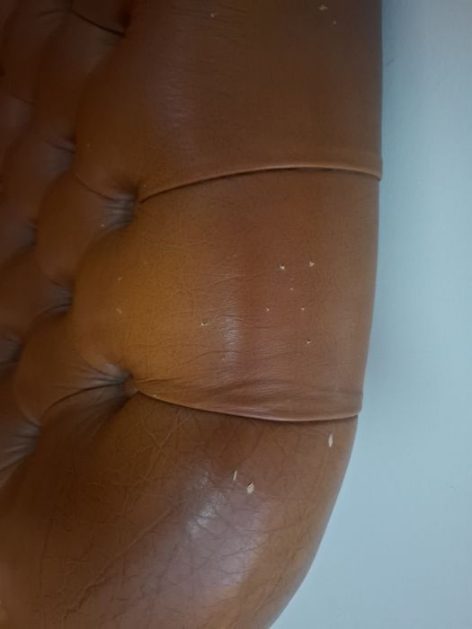 Terno de sofás em pele anos 70