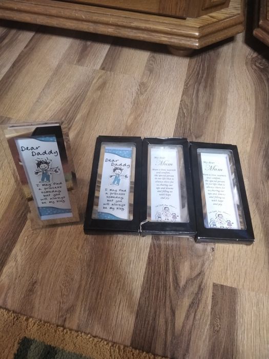 Ramka szklana dekoracyjna dla Mamy i Taty