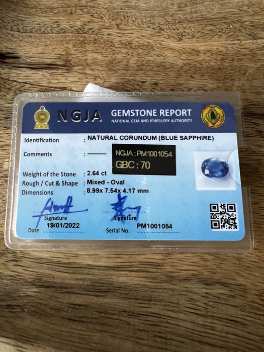 Szafiry Srilanka kamienie szlachetne 2,64 ct