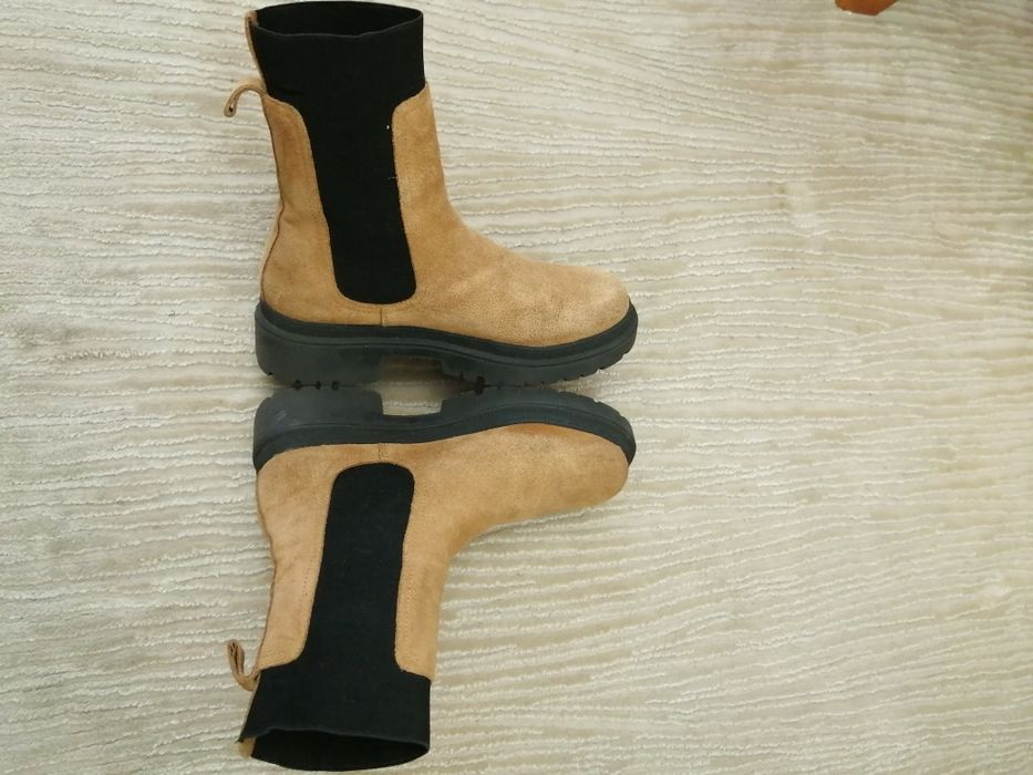 Botki Reserved damskie zamsz